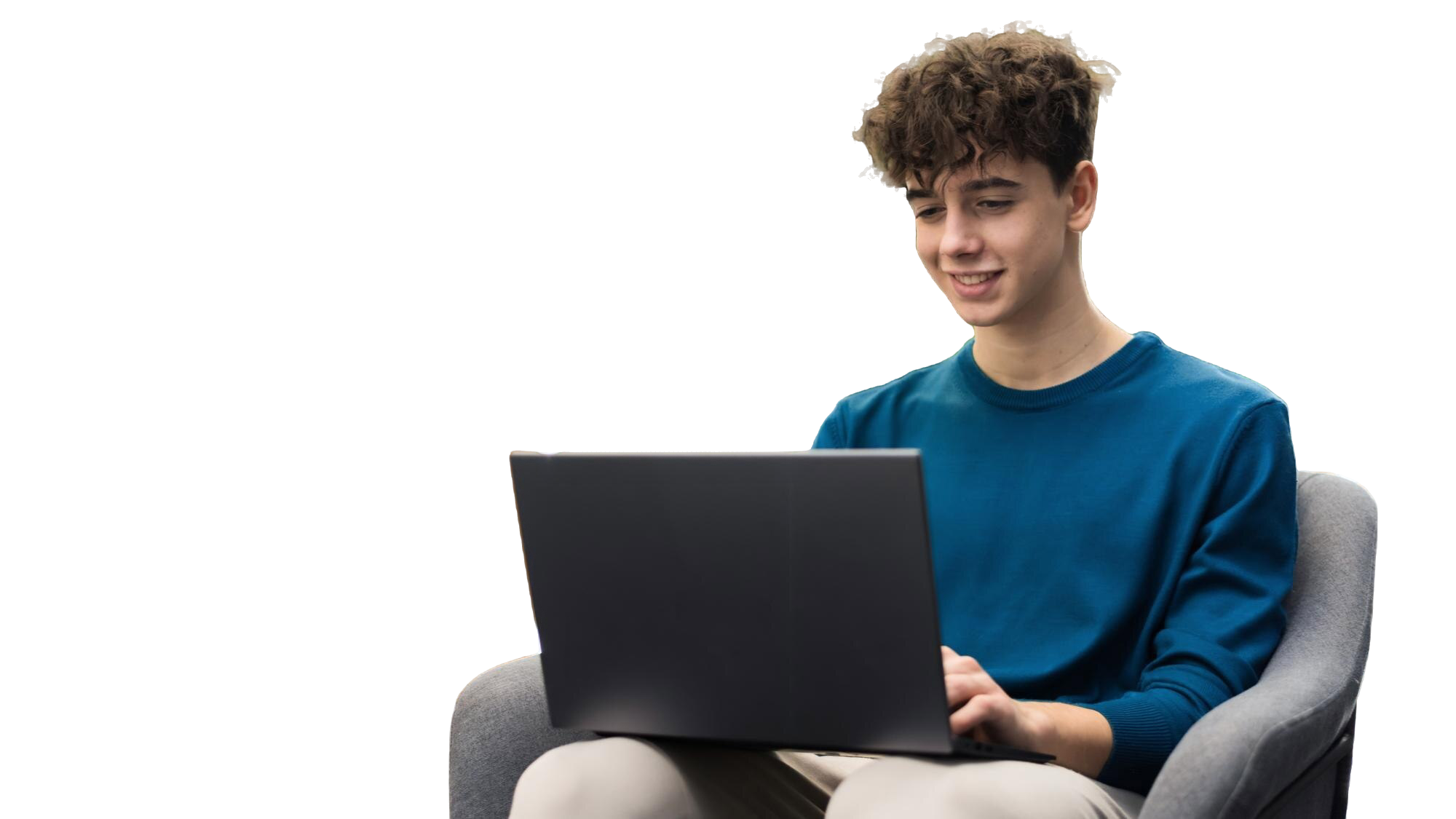 student with laptop